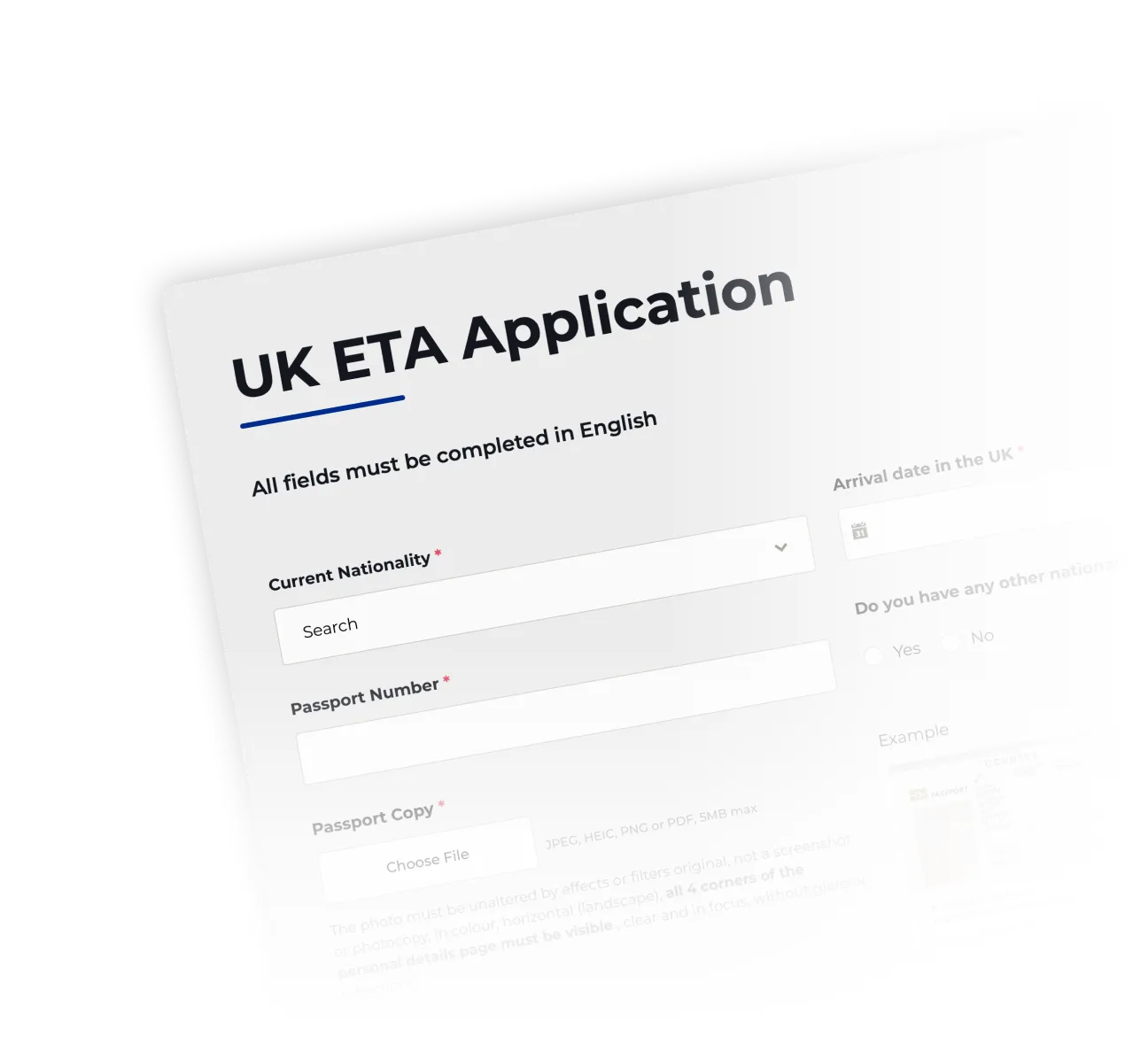 UK ETA<br>Application